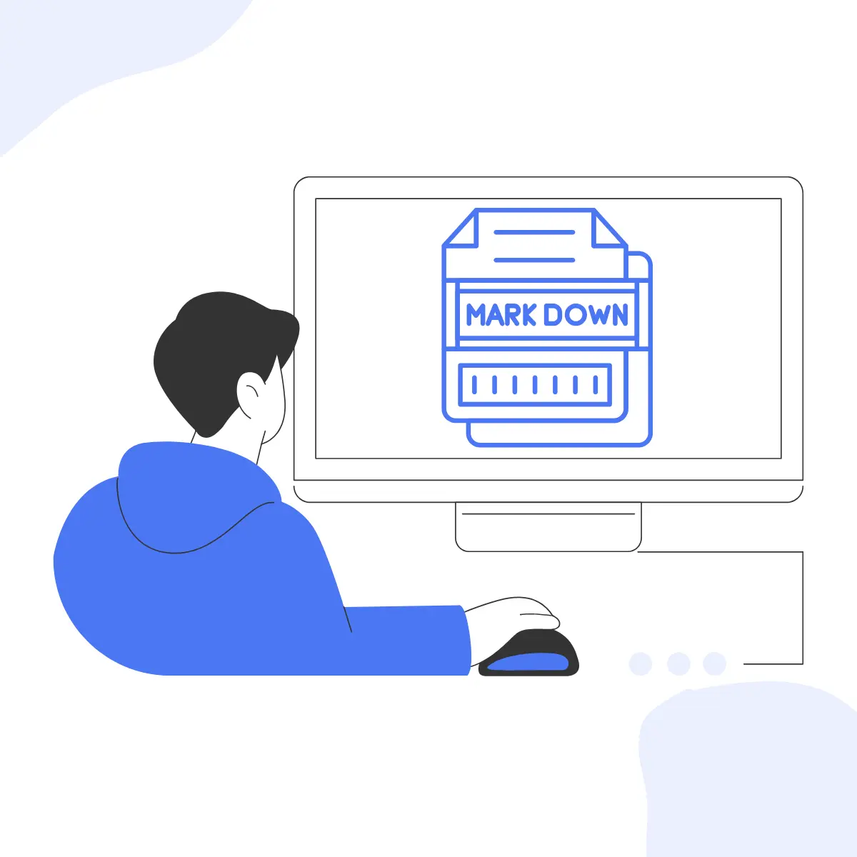 CV Markdown being created on a computer